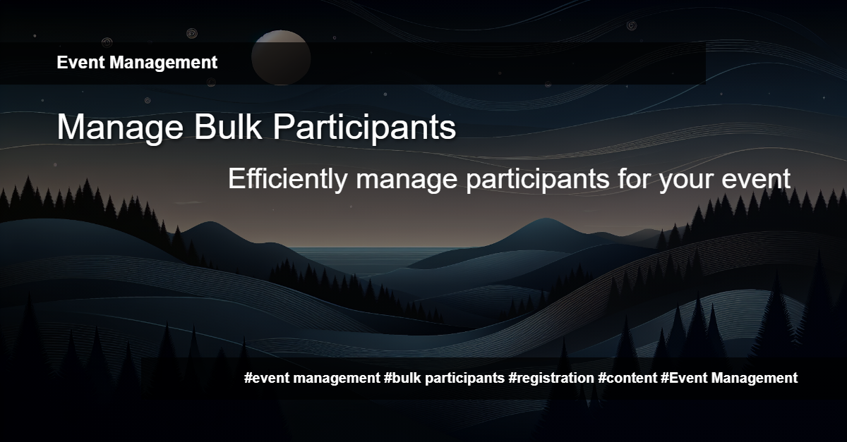 Manage Bulk Participants - Etalenter