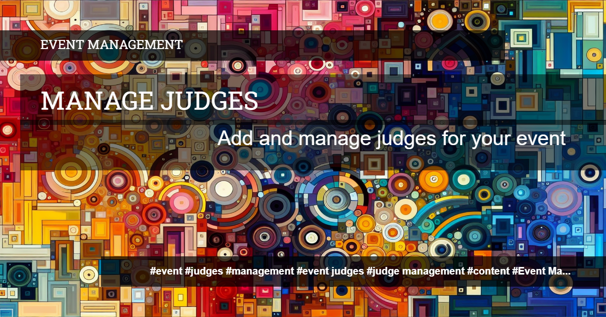 Manage Judges