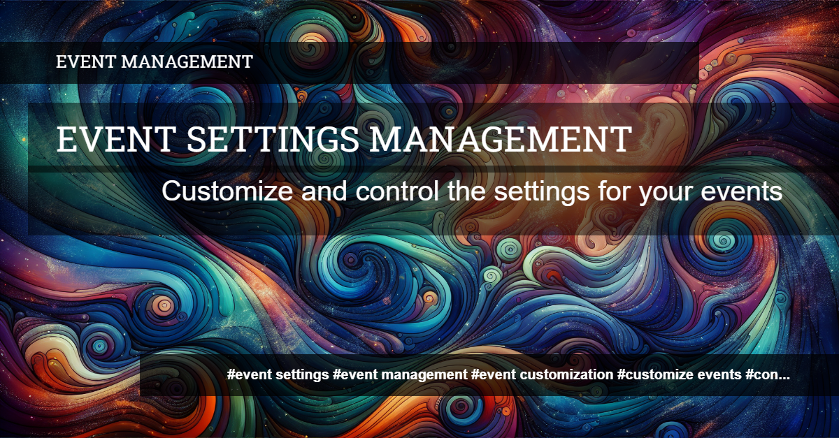 Manage Event Settings