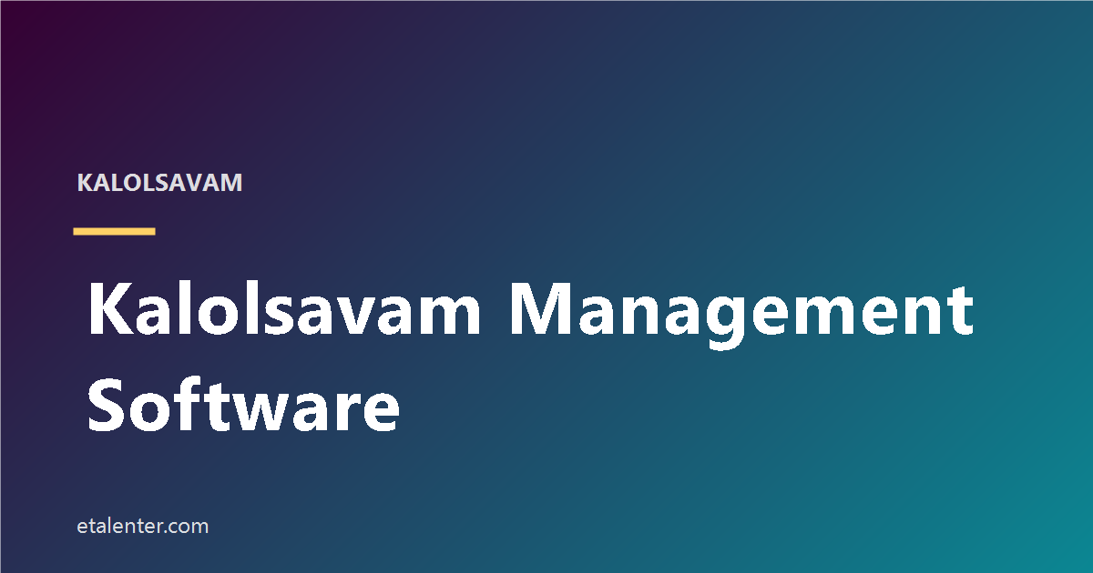 Kalolsavam Management Software